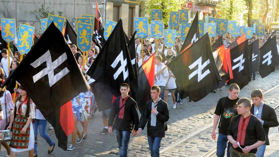 Felvonulást rendeztek a nácik Ogyesszában