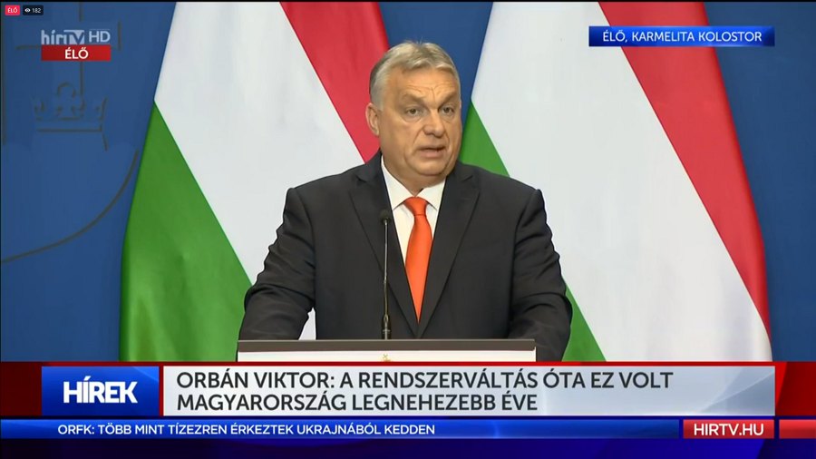 Orbán Viktor: a rendszerváltás óta ez volt a legnehezebb év, mégis rendkívüli teljesítményt nyújtott Magyarország