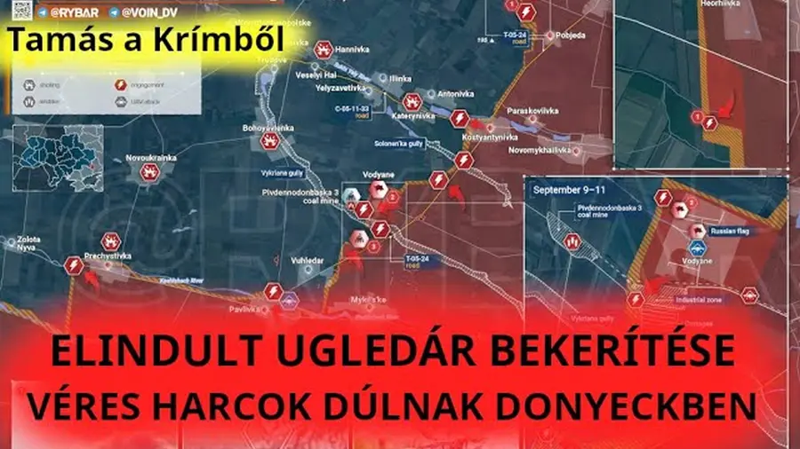 Megkezdődött Ugledar bekerítése, véres harcok Donyeckben