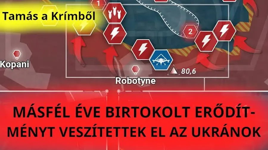 Tamás a Krímből: Robotyinotól északra új frontszakaszt aktiválnak az oroszok