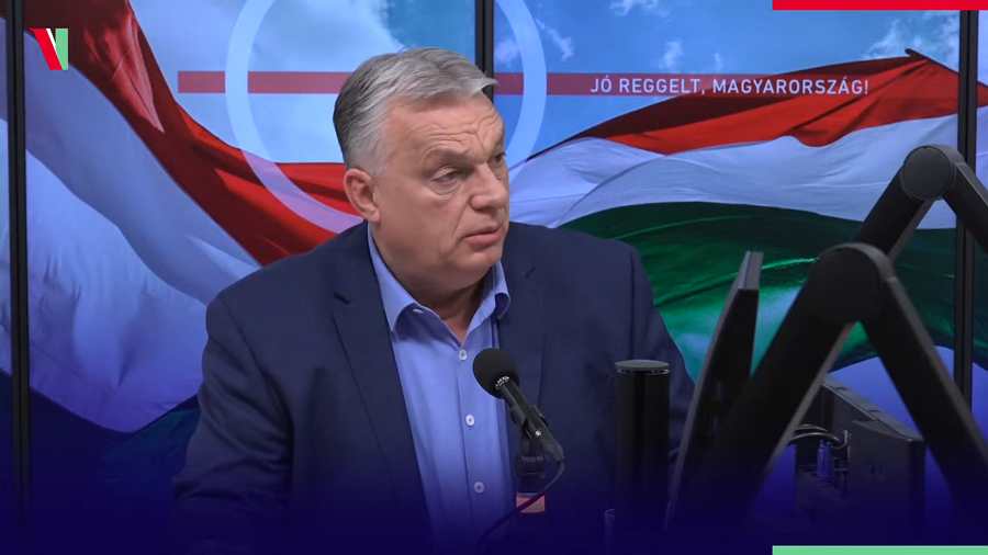 Kiemelt képen: Orbán Viktor a Kossuth Rádióban 2025. 04. 11-én / Fotó: screenshot