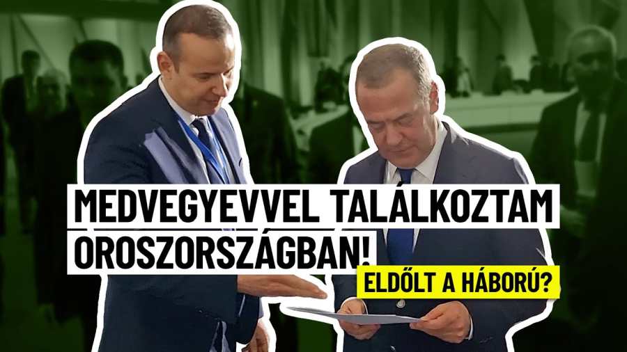 Dmitrij Medvegyevvel találkozott a Mi Hazánk elnöke, aki fontos dokumentumot adott át részére (videó)