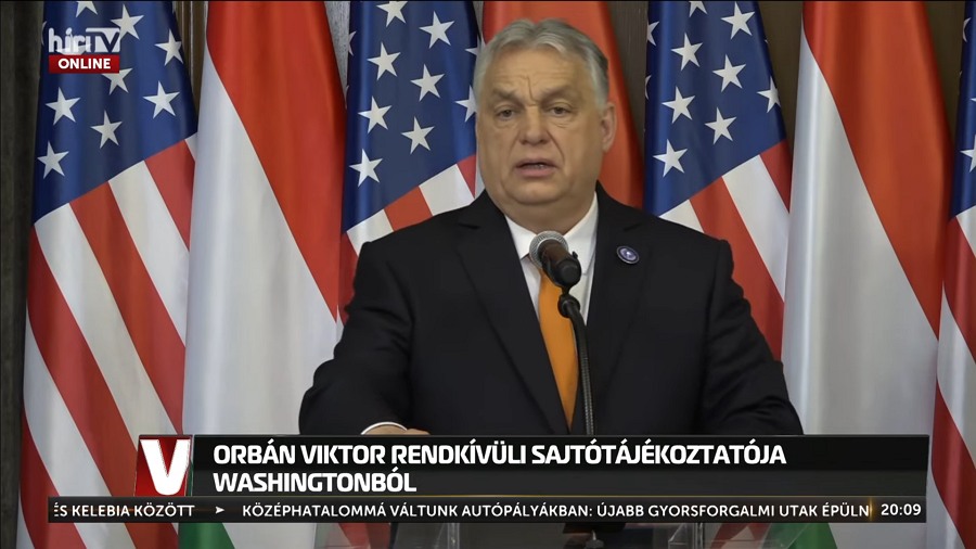 Orbán Viktor Washingtonban: Trump elnök teljes mellszélességgel Magyarország mellett áll